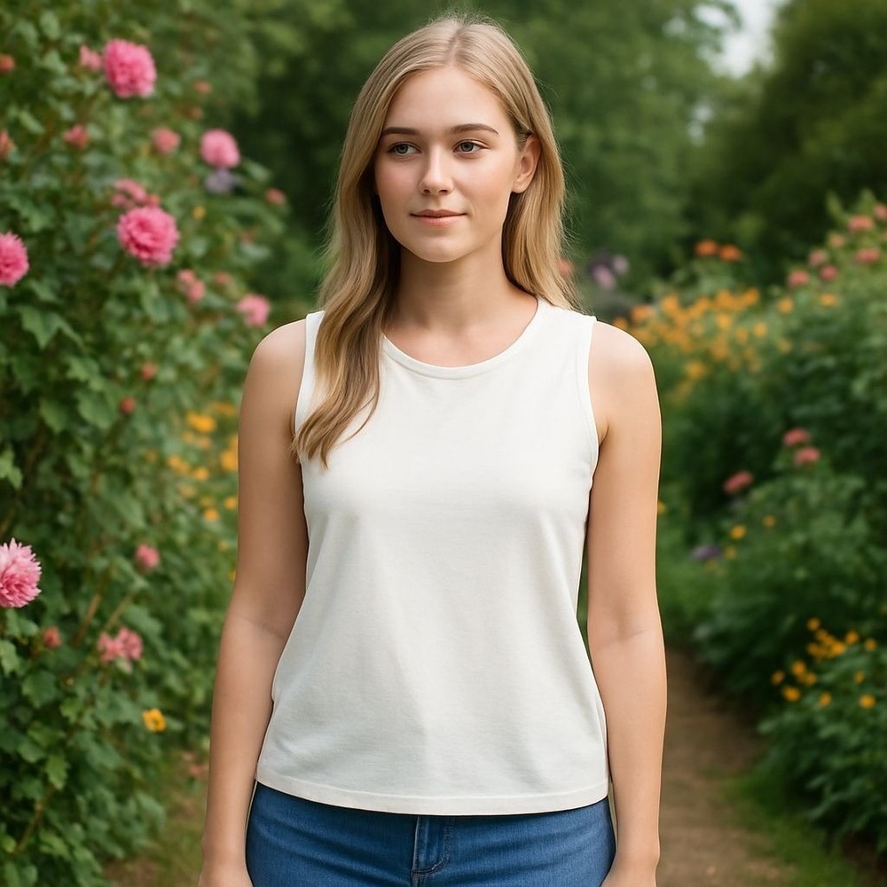 Babaton White Crop Boxy Tank Capsule Comfort Minimalist Feminine Summer Career L